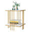 Pamplin 2 Tier Square Faux Marble Side Table