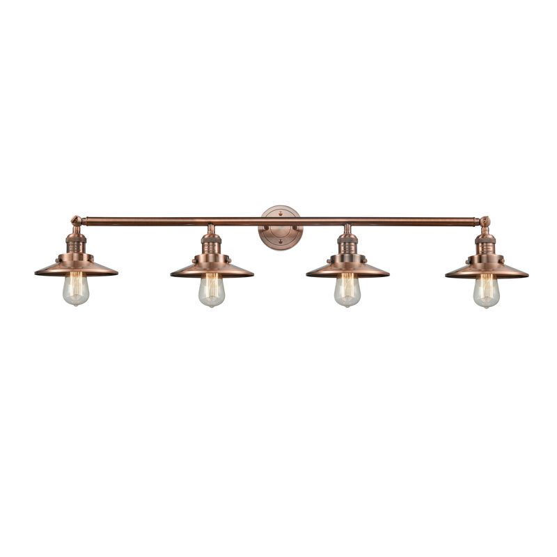 Éclairage de salle de bain à intensité variable 4 lumières Gault, Ampoule non incluse, Nickel satiné brossé