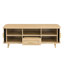 Table basse de style Mid-Century moderne avec portes tambour et rangement à 6 compartiments, y compris un tiroir, pour le salon