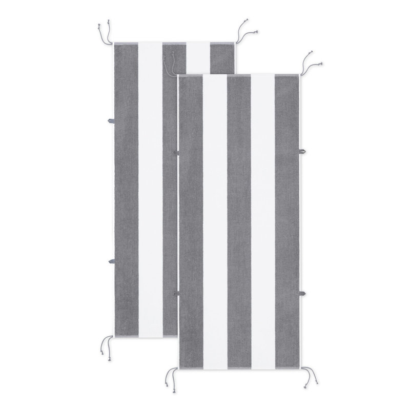 Serviette de plage Arkwright Tie & Dry (paquet de 2), 30 x 70, Alliage