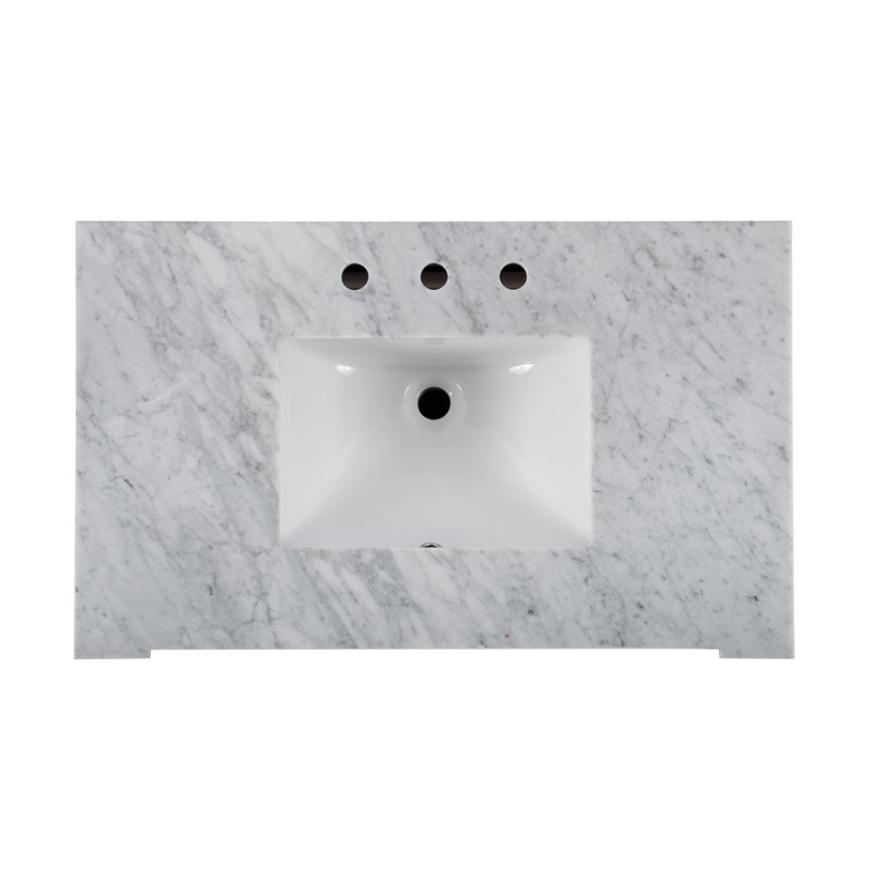 Garza 36" Single Bathroom Vanity Set, Brown