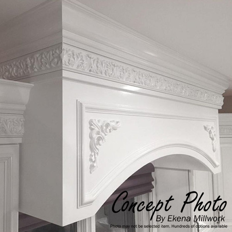 White Polyurethane Fleur-de-Lis Decorative Onlay