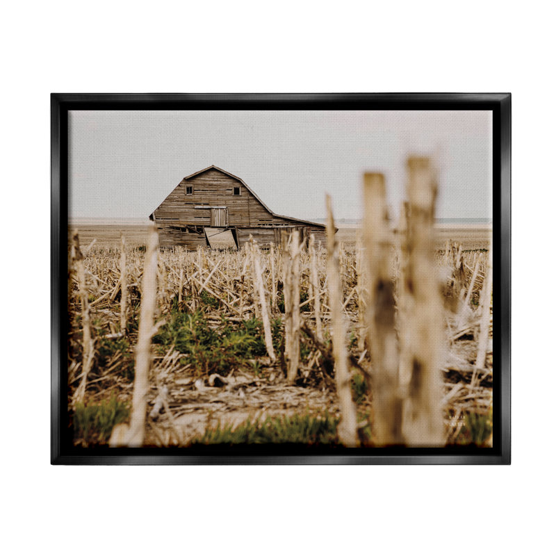 «Rustic Old Barn», reproduction encadrée sur toile par Nathan Larson, Cadre flottant noir de jais