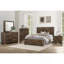 Table de chevet 1 pièce Rustic Brown Finish Brown