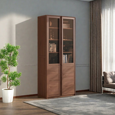 High quality black walnut bookcase