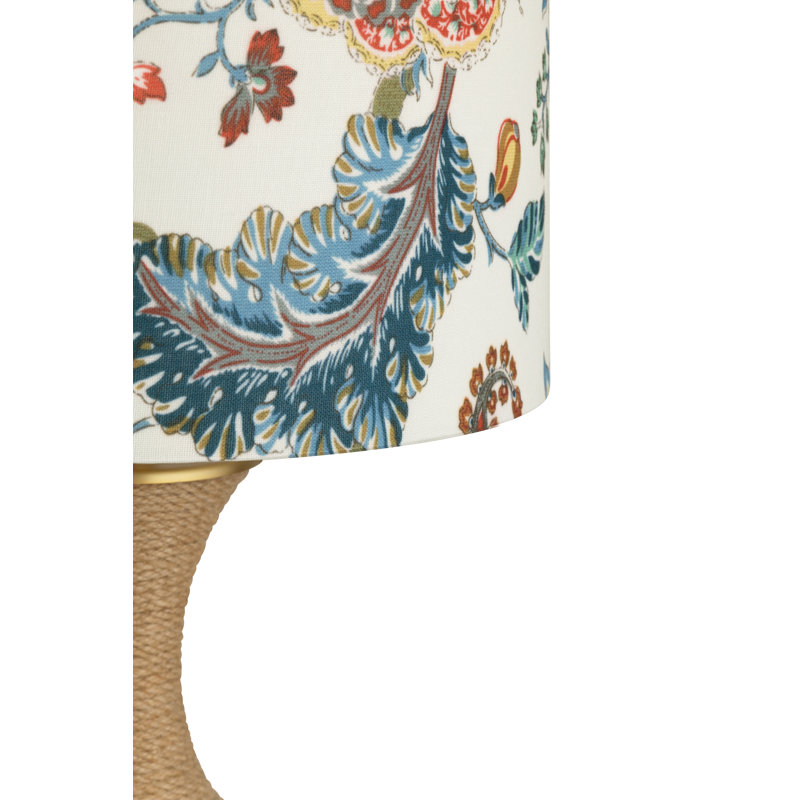 25.5"  Table Lamp With Multicolor Shade