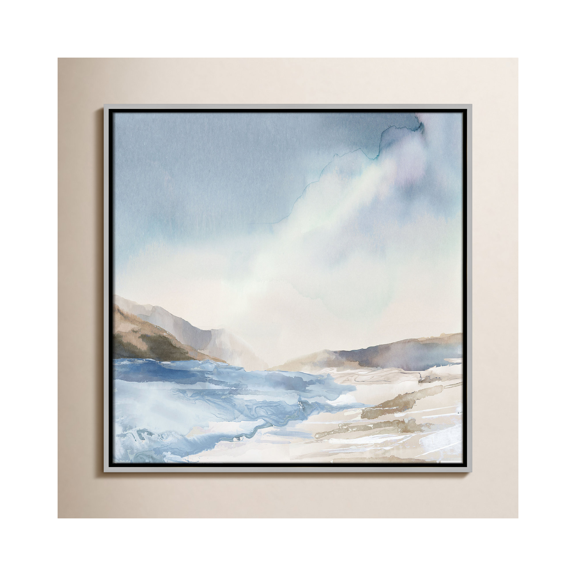 Mystic Shores Print by Mystic Shores, Silver, 25.5" H x 25.5" W