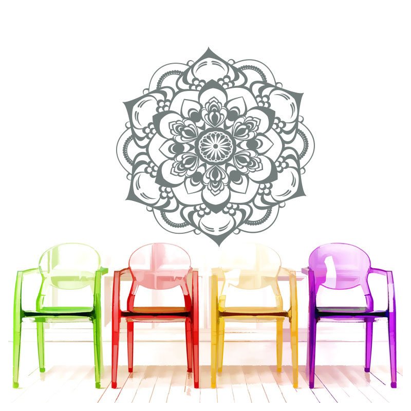 Décalcomanie murale décoration boho Natazhat, gris