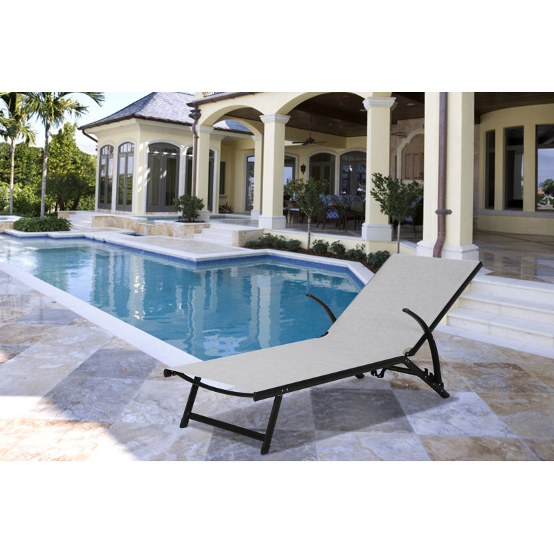 Ferrer Outdoor Metal Chaise Lounge Set