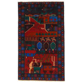 Afghan Baluch Hand Woven Wool Area Rug