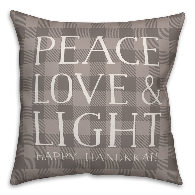  Coussin Peace Peace, 20 po x 20 po, Polyester/ Bourre en polyester