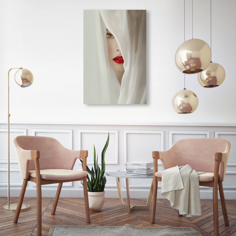 Secret Under Silk Canvas Fashion Print by Oliver Gal, Black Frame, 10 x 15, 15"H x 10"W, Gallery Wrapped