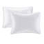 Courtepointe réversible blanche pour lit double / grand lit - Rembourrage de literie saisonnier polyvalent en coton prélavé 3 pièces avec 2 taies décoratives incluses