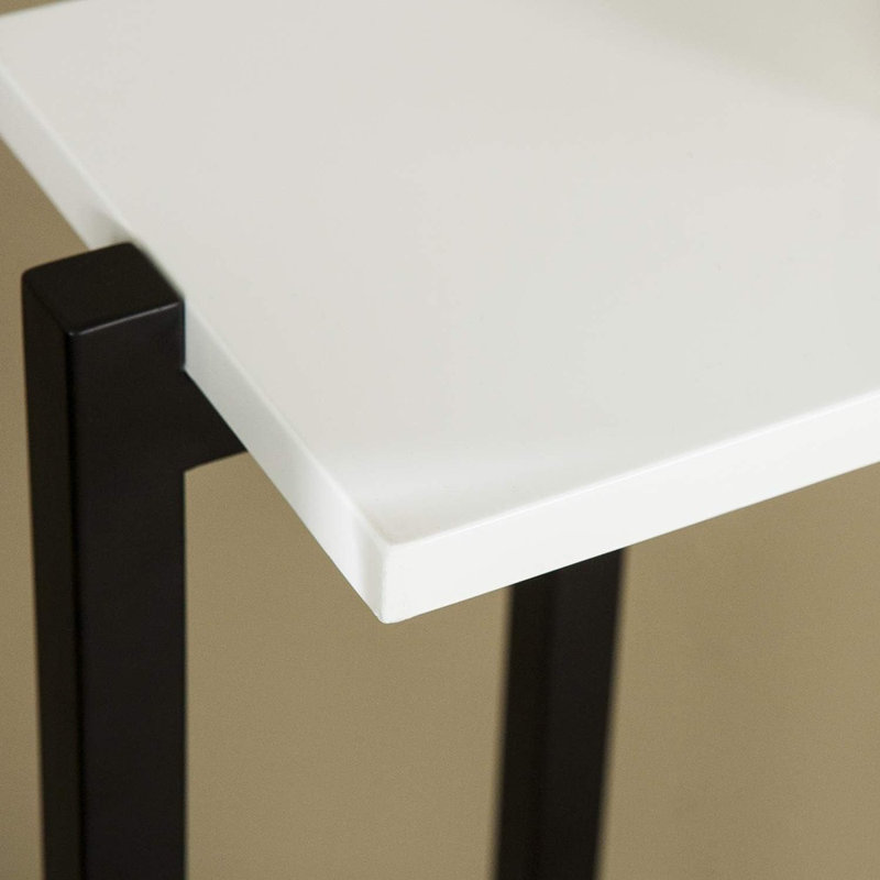 Contemporary Narrow Console Table, Black
