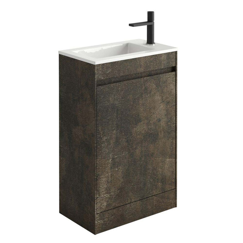 Santiago 540mm Single Bathroom Vanity with Integrated Ceramic Basin, Brown