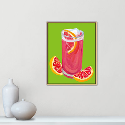 Grapefruit Paloma Pistachio Print by Straker