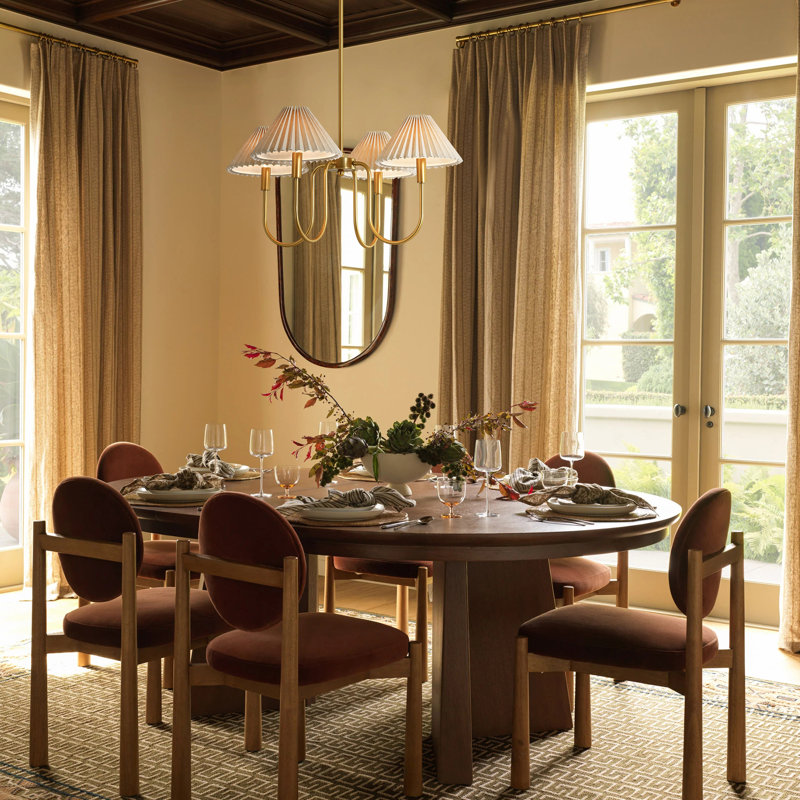 4-Light Classic / Traditional Dimmable  Chandelier, Gold