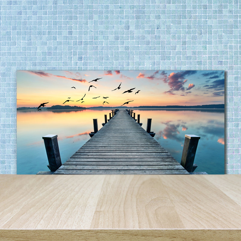 50cm W x 100cm L Glass Peel and Stick Panel