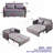 Velvet Multi-position adjustable Sofa with 2 Detachable Arm Pockets-457133296-456917977