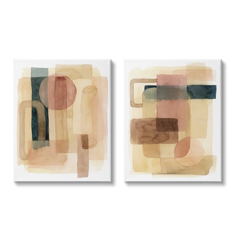 Formes géométriques abstraites transparentes en forme de grappe superposées Grace Popp, Plaque murale, H 16 po x l 20 po