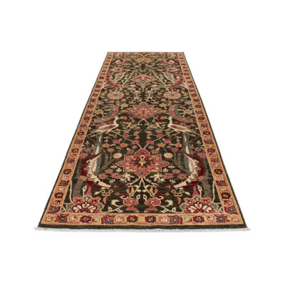 4x12 Green and Beige Anatolian Traditional Runner