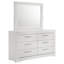 Commode 6 tiroirs avec miroir Leigh-756570156