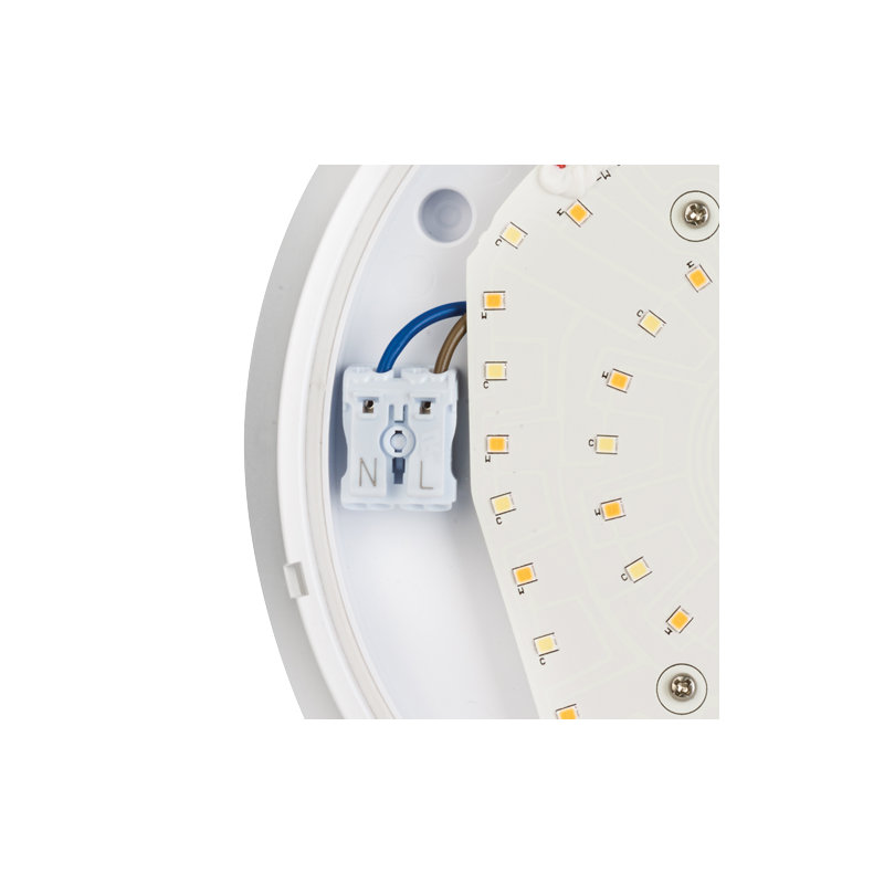 Pylus Outdoor Round Eyelid Wall Light 660lm Bulkhead IP54 LED Integrated Exterior Light, White