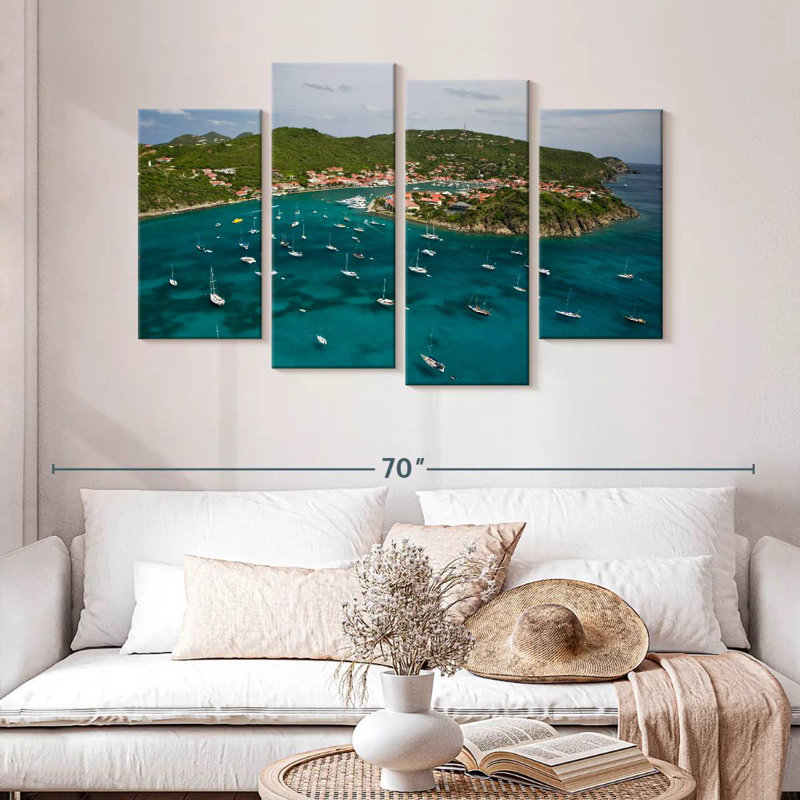 Keesha St Barts Voiliers, H 32 po x l 52 po