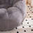 Compression 40"W Comfy Pumpkin Bean Bag Couch Sofa Chair,Modern Faux Fur Bean Bag Chair With Ottoman-1549339423