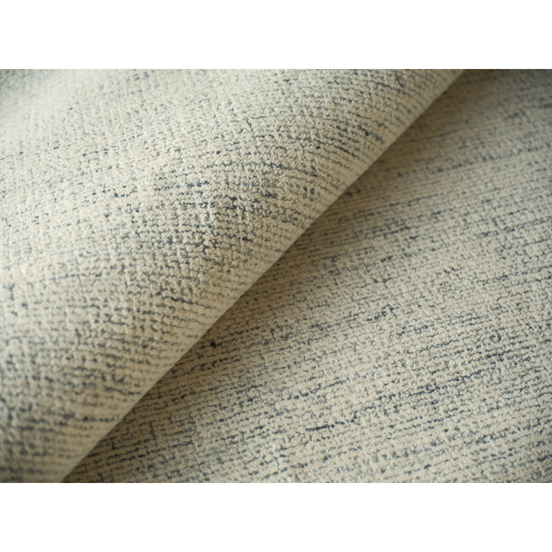 Elements Hand Tufted Wool Area Rug, Rectangle 2' x 3', Blue/Ivory