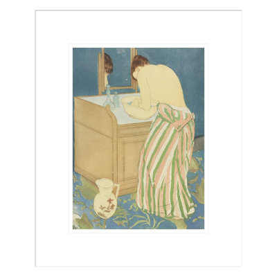 «Woman Bathing» par Mary Cassatt, impression giclée sur cadre