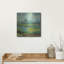 Art mural luxueux «Windsor Blue Field 2» par Silvia Vassileva, 12 po x 12 po