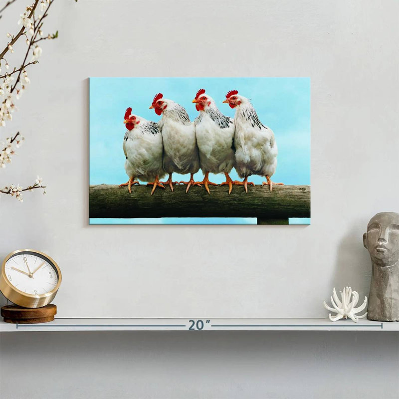 Brampt Chicken Friends, 8" H x 12" W