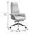 Adelmar Executive Conference Office Chair – Leather Swivel Task Seating with Lumbar Support and Aluminum Frame for Home Office, Study-660000218