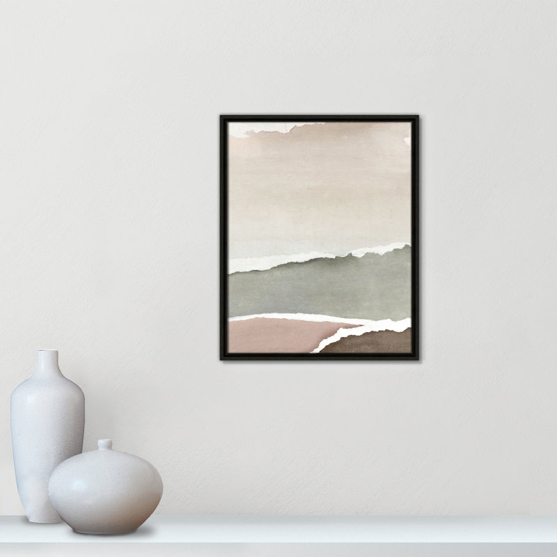 «Torn Whispers II» par Emma Peal, H 21,5 po x l 17,5 po, Flottant espresso