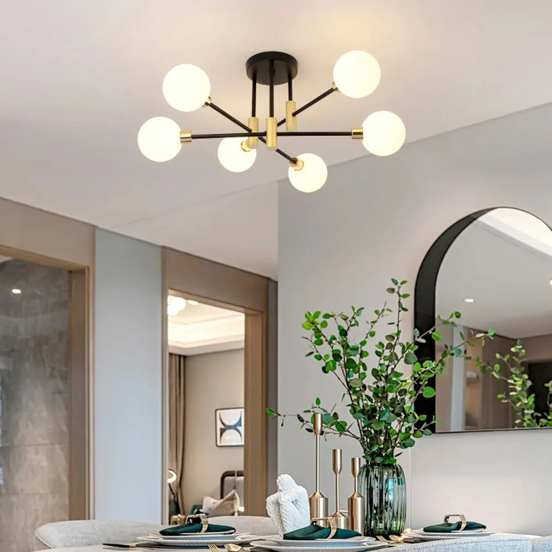 Hesperus Glass Semi Flush Mount