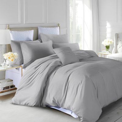 Marnisha Microfiber / Polyester Solid Colour Duvet Cover Set with Pillowcases
