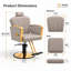 Fauteuil de salon pour coiffeur, fauteuil de coiffeur pour salon de coiffure avec pompe hydraulique professionnelle - gris / or-108808824-129176280