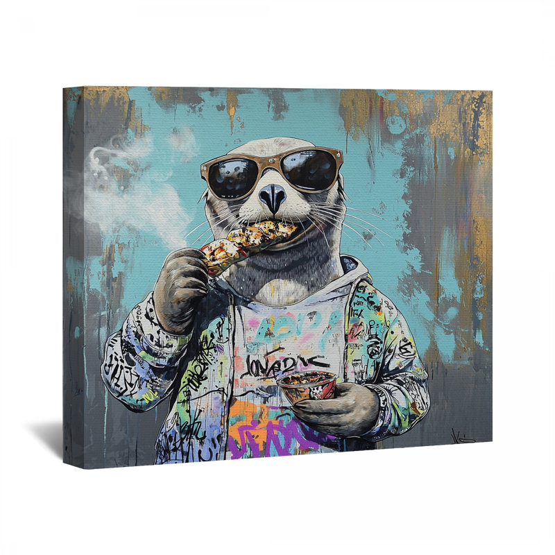 Toile de personnage animalier - Art mural, H 12 po x l 12 po