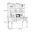 Bureau rectangulaire en bois massif brun noisette-648608872