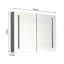40 po X P 30 po Grande armoire à pharmacie rectangulaire en aluminium avec miroir H H
