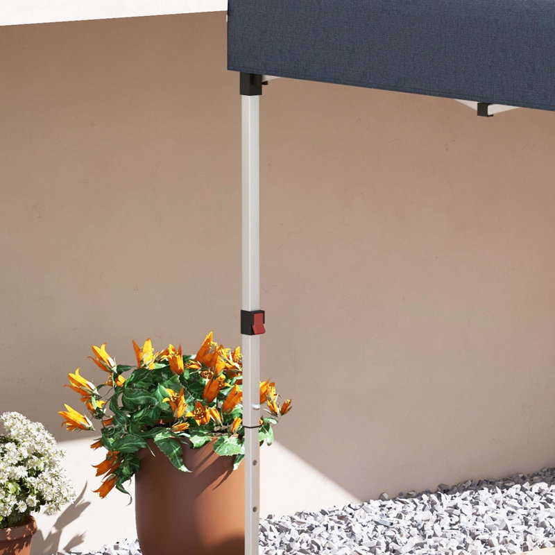Outsunny 10' X 10' Pop Up Canopy Tent With 3 Sidewalls, Leg Weight Bags And Carry Bag, Height Adjustable, Instant Party Tent Event Shelter Gazebo For Garden, Patio