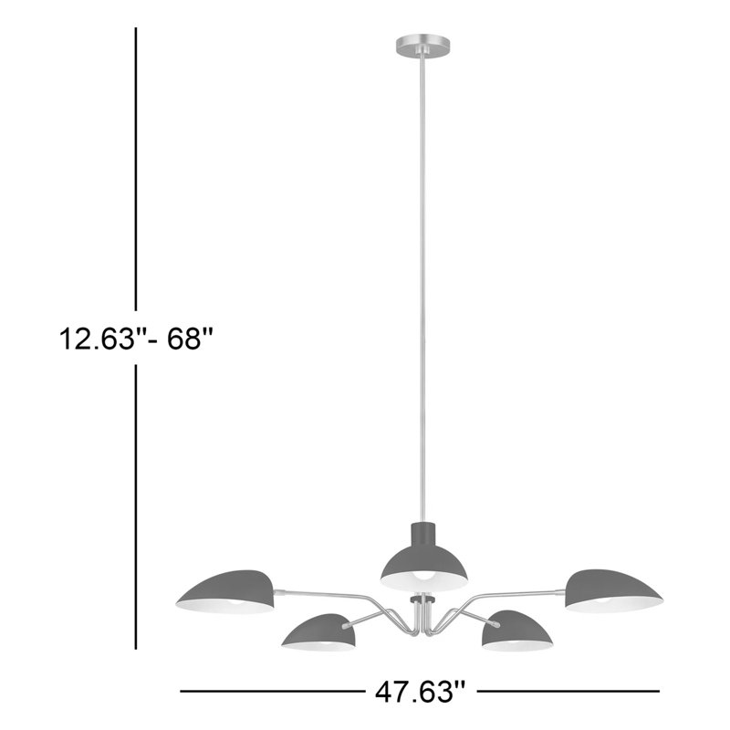Adarna 5-Light Chandelier, Midnight Black