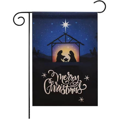 Drapeau décoratif de jardin de joyeux Noël 12 X 18 Doule-côtés Joyeux Noël, drapeau de jardin, décorations de jardin d'hiver, drapeau extérieur saisonnier