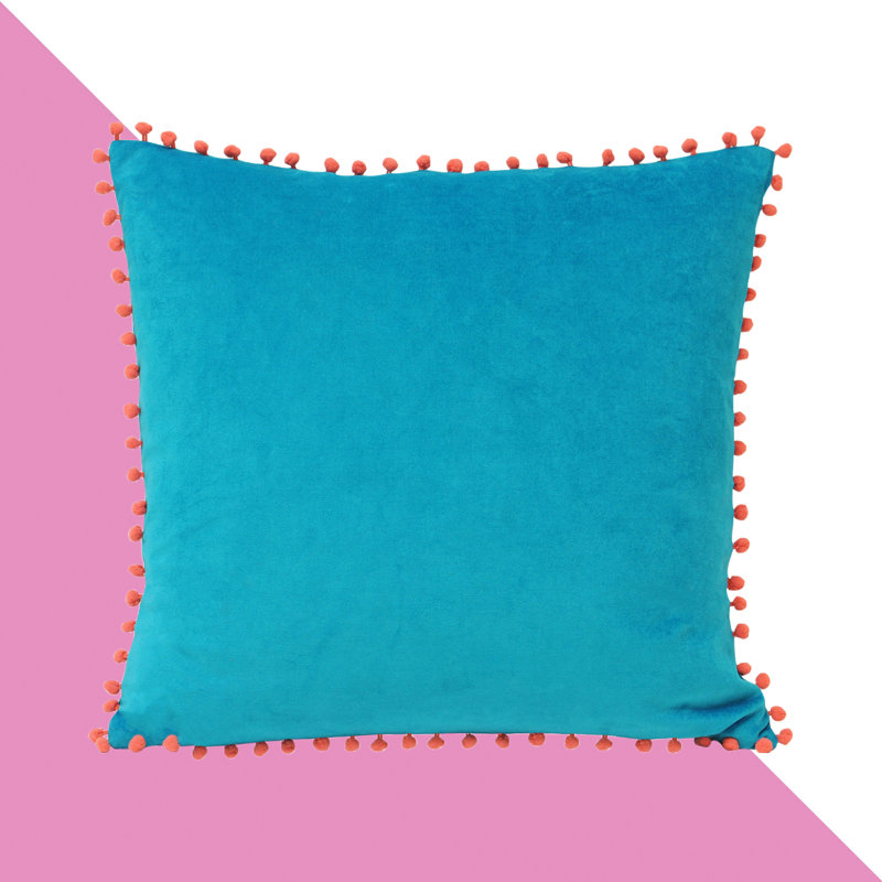 Square Throw Cushion, Teal