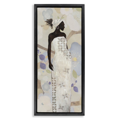  Art mural sur toile flottant, "Stylish Woman Neutral Tones" par Janet Tava