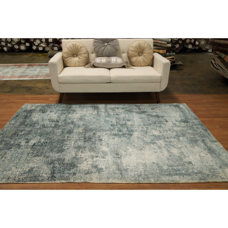 Distressed Look Abstract Oriental Area Rug 6x8