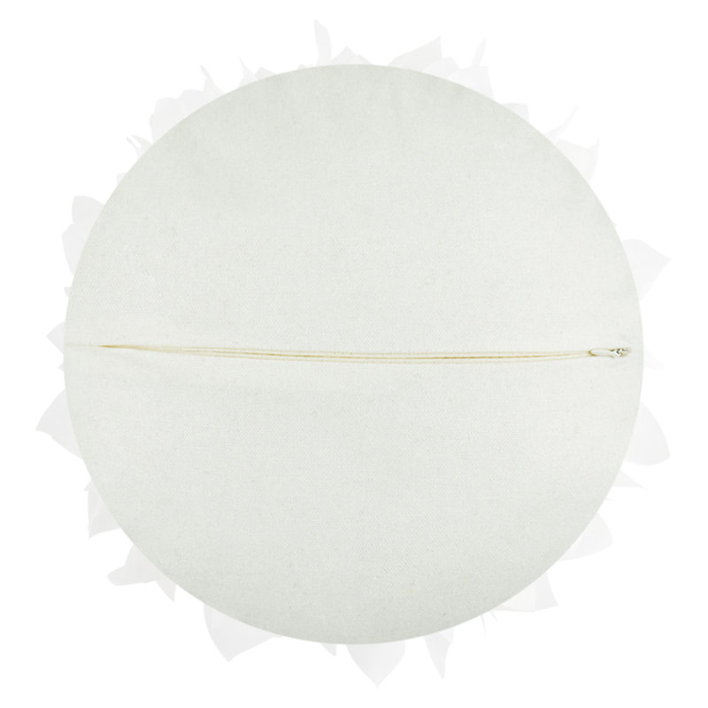 Embroidered Reversible Throw Pillow, White