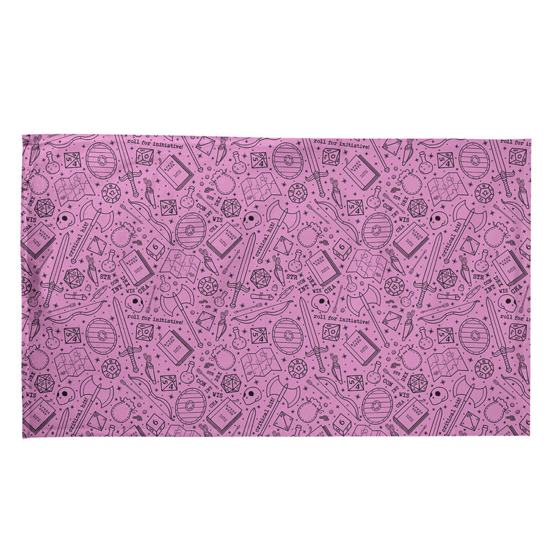 Mcguigan Tea Towel Kitchen Towel, Poly Twill, Pink/Black