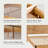 Trapeze Modern Industrial Platform Bed Frame - Light Natural Finish with Smooth Pattern Headboard & Iron Legs-1233178869